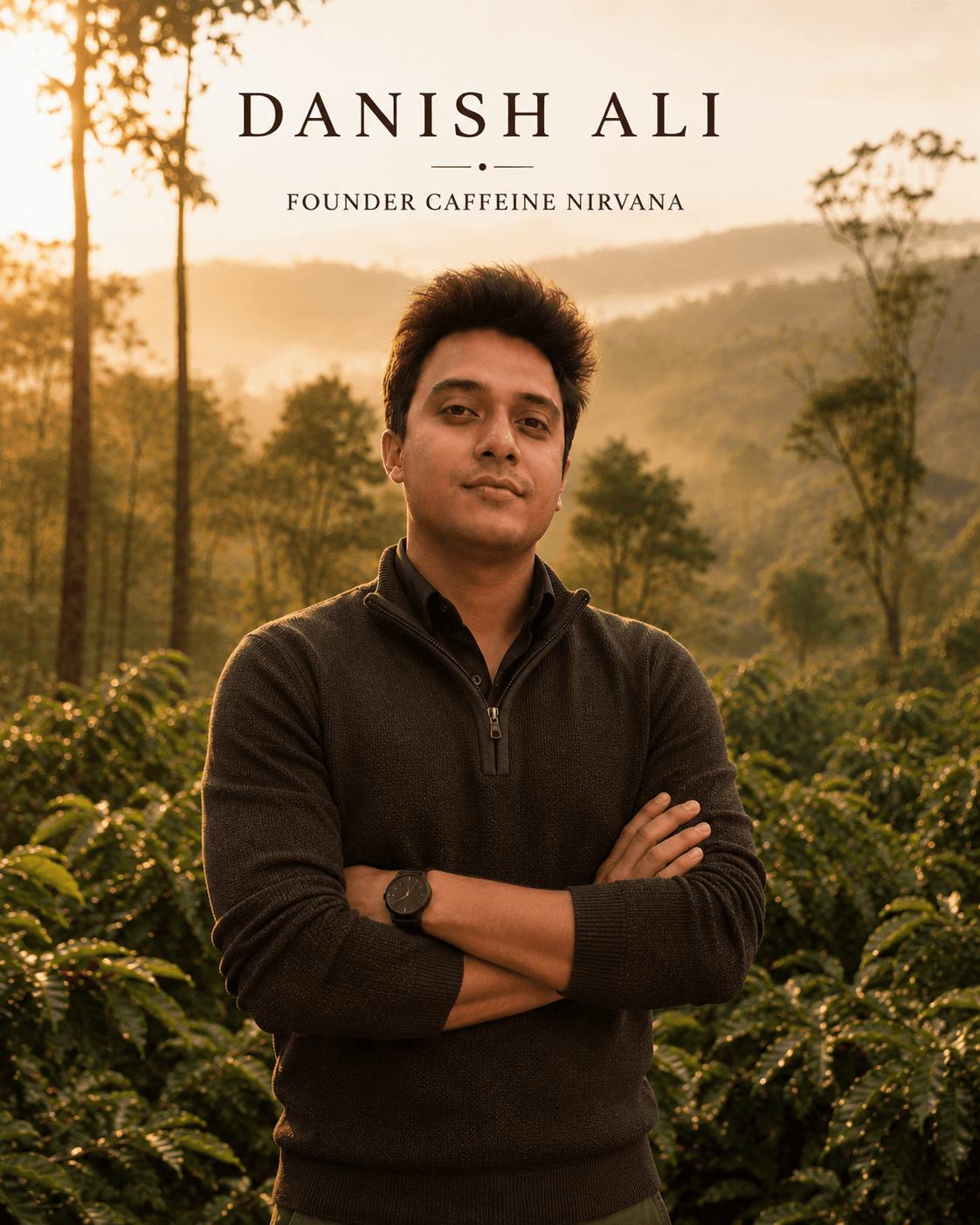 Danish Ali in the cupping lab at Caffeine Nirvana